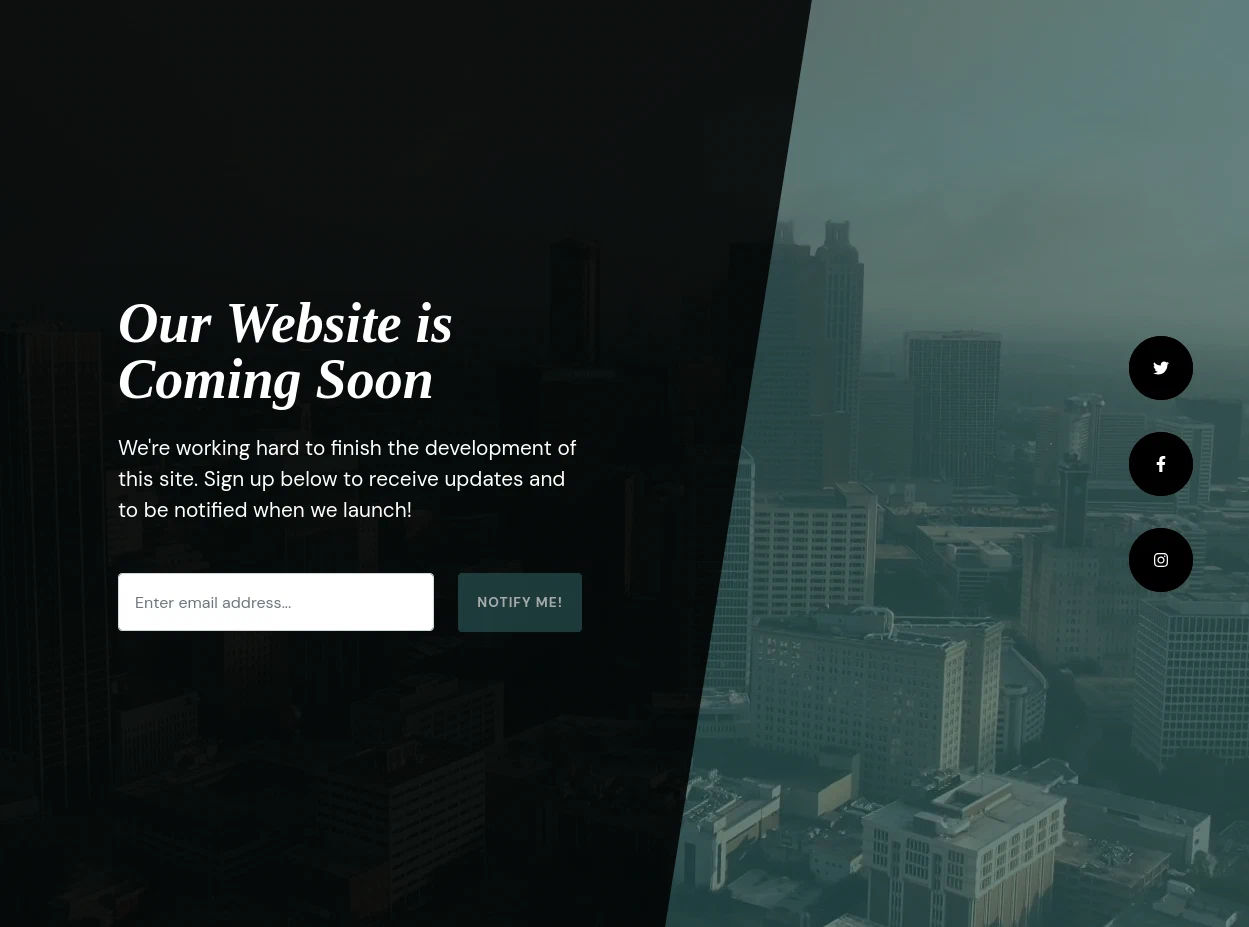 Coming Soon placeholder page served by nginx on port 80